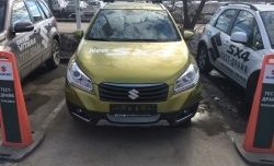 2 199 р. Сетка на бампер Russtal (хром) Suzuki SX4 JYB, JYA хэтчбэк дорестайлинг (2013-2016)  с доставкой в г. Москва. Увеличить фотографию 3