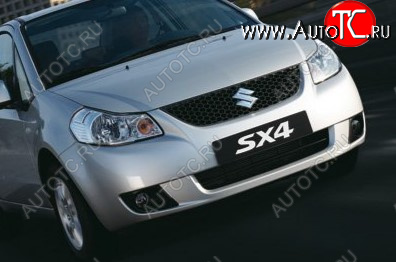 37 999 р. Передний бампер TYG Suzuki SX4 GYC21S дорестайлинг седан (2006-2012) (Неокрашенный)  с доставкой в г. Москва