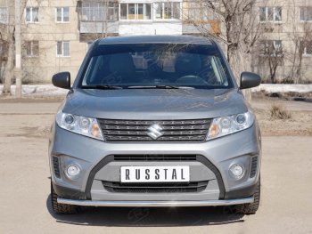 16 449 р. Одинарная защита переднего бампера диаметром 42 мм SLITKOFF Suzuki Vitara LY дорестайлинг (2015-2019)  с доставкой в г. Москва. Увеличить фотографию 2