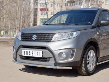 16 449 р. Одинарная защита переднего бампера диаметром 42 мм SLITKOFF Suzuki Vitara LY дорестайлинг (2015-2019)  с доставкой в г. Москва. Увеличить фотографию 3