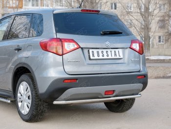 14 599 р. Защита заднего бампера (Ø42 мм, нержавейка) SLITKOFF Suzuki Vitara LY дорестайлинг (2015-2019)  с доставкой в г. Москва. Увеличить фотографию 2