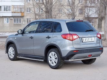 14 599 р. Защита заднего бампера (Ø42 мм, нержавейка) SLITKOFF Suzuki Vitara LY дорестайлинг (2015-2019)  с доставкой в г. Москва. Увеличить фотографию 3