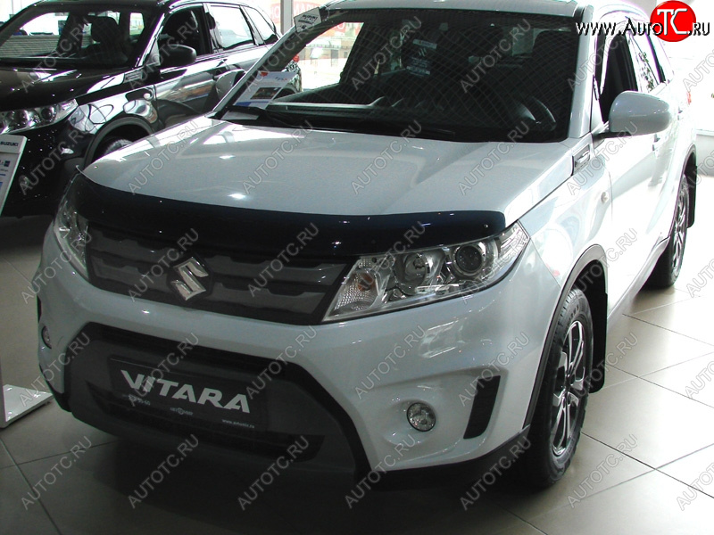 3 399 р. Дефлектор капота SIM Suzuki Vitara LY дорестайлинг (2015-2019)  с доставкой в г. Москва