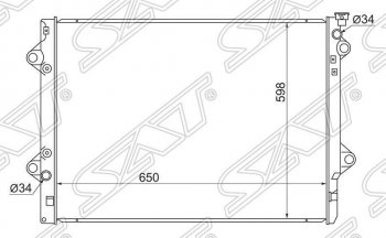 Радиатор двигателя SAT (5VZ/1GR/3RZ/2TR) Toyota 4Runner N210 дорестайлинг (2002-2005)