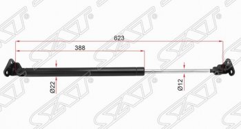 Упор багажника SAT RH(спойлер) Toyota 4Runner N180 рестайлинг (2000-2002)