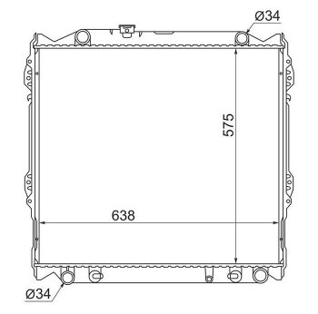 Радиатор двигателя SAT Toyota 4Runner N180 5 дв. дорестайлинг (1995-2000)
