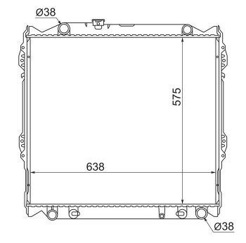 Радиатор двигателя SAT (дизель, АКПП) Toyota 4Runner N180 5 дв. дорестайлинг (1995-2000)