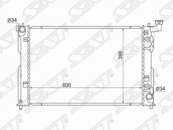 5 549 р. Радиатор двигателя SAT  Toyota Allion  T240 - Wish  XE10  с доставкой в г. Москва. Увеличить фотографию 1