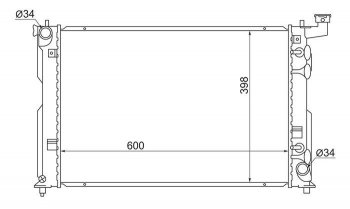 Радиатор двигателя SAT Toyota Opa (2000-2005)