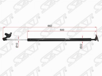 1 369 р. Правый упор крышки багажника (газовый) SAT  Toyota Alphard  H10 (2002-2008) дорестайлинг, рестайлинг  с доставкой в г. Москва. Увеличить фотографию 1