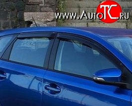 999 р. Комплект дефлекторов окон (ветровиков) 4 шт. 5 дв. (рестайлинг) Russtal Toyota Auris E150 хэтчбэк 5 дв. дорестайлинг (2006-2010)  с доставкой в г. Москва