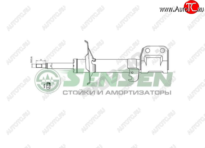 4 089 р. Левый амортизатор передний SENSEN Toyota Avensis T250 универсал дорестайлинг (2003-2006)  с доставкой в г. Москва