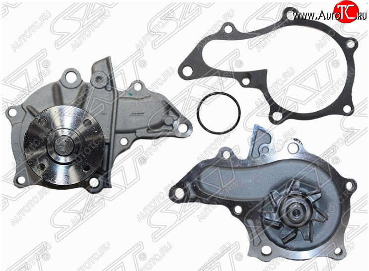 1 679 р. Помпа водяная SAT (5AFE/4AFE, с прокладкой)  Toyota Avensis  T220 седан (1997-2001) дорестайлинг  с доставкой в г. Москва