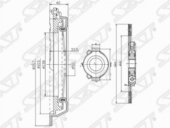 Комплект сцепления (1.6, 1.8, 4AFE, 7AFE, 1ZZ-FE) SAT Toyota Avensis T250 универсал дорестайлинг (2003-2006)