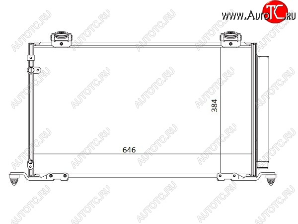 7 899 р. Радиатор кондиционера SAT  Toyota Avensis ( T250 седан,  T250 универсал) (2003-2008) дорестайлинг, дорестайлинг, рестайлинг, рестайлинг  с доставкой в г. Москва