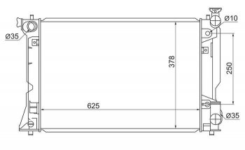 Радиатор двигателя SAT Toyota Avensis T250 седан дорестайлинг (2003-2006)