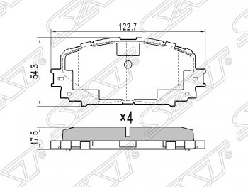 1 029 р. Колодки тормозные SAT (передние) Toyota Belta/Yaris XP90 седан (2005-2012)  с доставкой в г. Москва. Увеличить фотографию 1