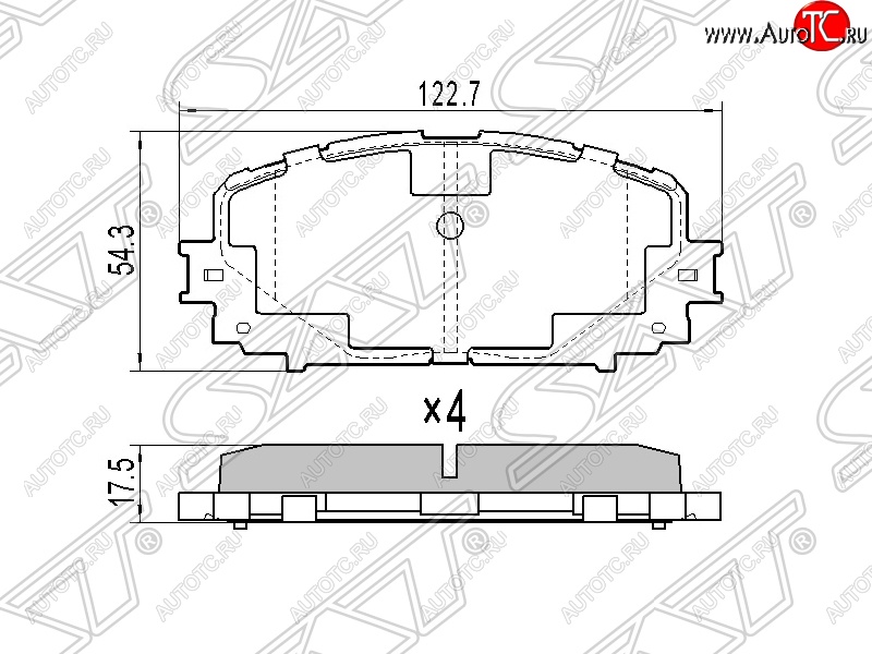 1 029 р. Колодки тормозные SAT (передние) Toyota Belta/Yaris XP90 седан (2005-2012)  с доставкой в г. Москва