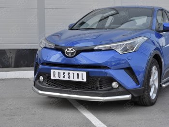 15 399 р. Защита переднего бампера (Ø63 мм, нержавейка) SLITKOFF  Toyota C-HR  NGX10, ZGX10 (2016-2019) дорестайлинг  с доставкой в г. Москва. Увеличить фотографию 4