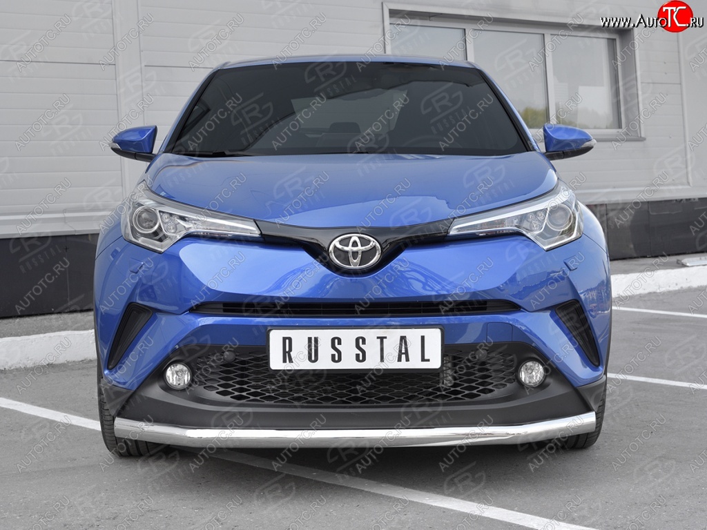 15 399 р. Защита переднего бампера (Ø63 мм, нержавейка) SLITKOFF  Toyota C-HR  NGX10, ZGX10 (2016-2019) дорестайлинг  с доставкой в г. Москва