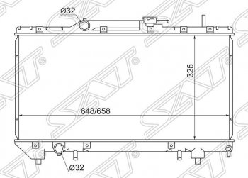 Радиатор двигателя SAT Toyota Carina T190 седан дорестайлинг (1992-1994)