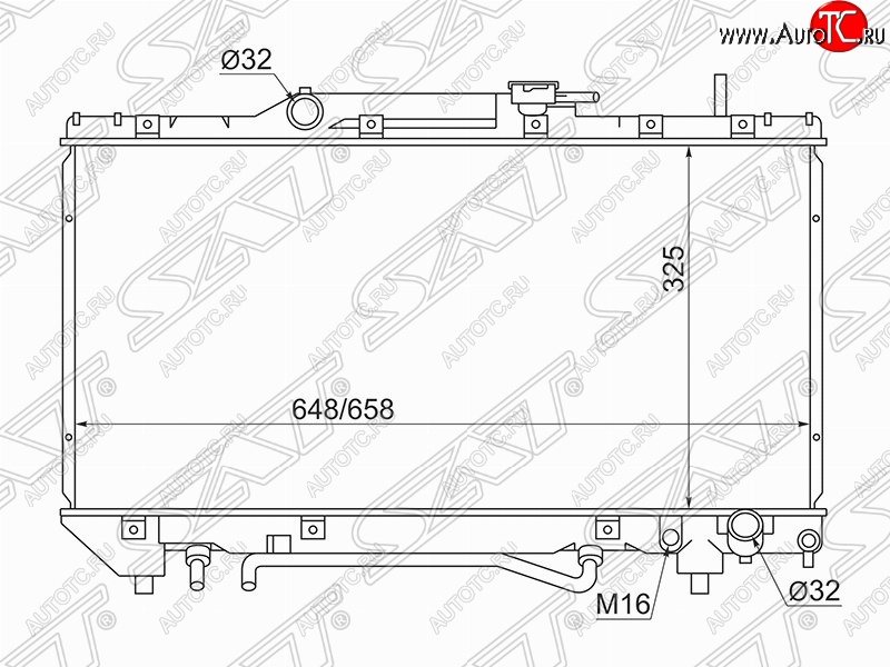 4 749 р. Радиатор двигателя SAT Toyota Corona T190 седан дорестайлинг (1992-1994)  с доставкой в г. Москва