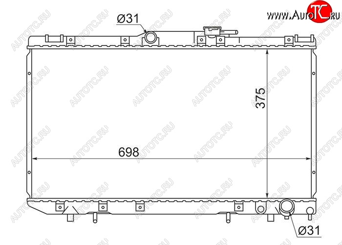 7 699 р. Радиатор двигателя SAT Toyota Corona T190 седан дорестайлинг (1992-1994)  с доставкой в г. Москва