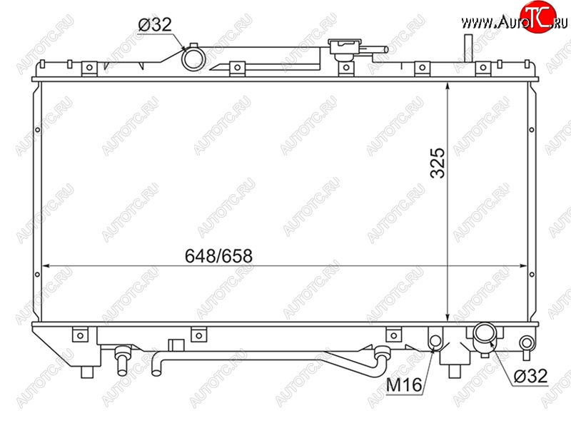 7 499 р. Радиатор двигателя (пластинчатый, МКПП/АКПП,	3SFE/3SGE/4SFE) SAT Toyota Corona T190 седан дорестайлинг (1992-1994)  с доставкой в г. Москва