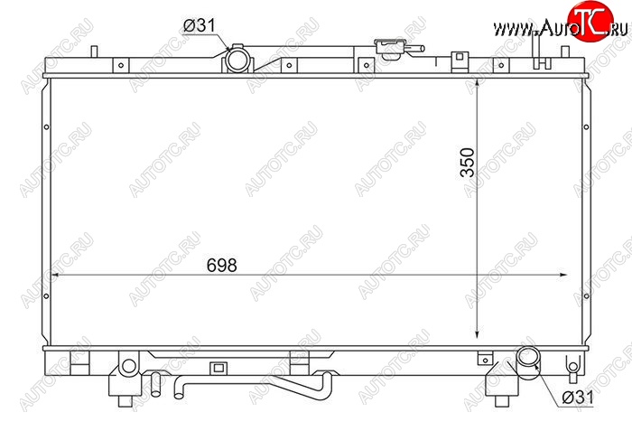 7 799 р. Радиатор двигателя SAT (пластинчатый, пробка радиатора R102A) Toyota Caldina T190 дорестайлинг универсал (1992-1995)  с доставкой в г. Москва