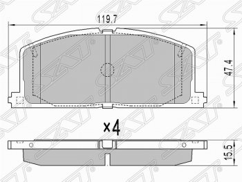 Колодки тормозные (передние) SAT Toyota Raum (1997-2003)