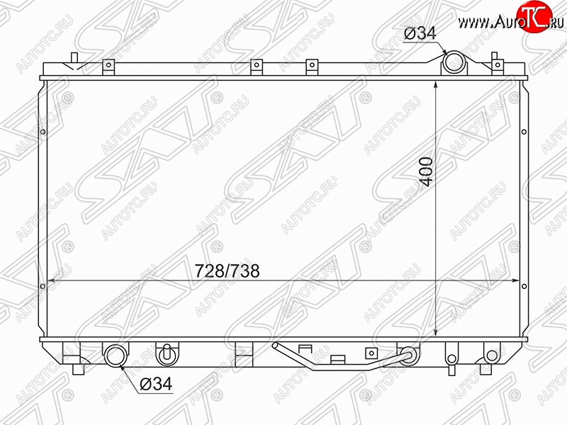 7 899 р. Радиатор двигателя SAT Toyota Camry XV20 (1999-2001)  с доставкой в г. Москва