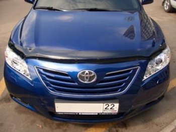 2 799 р. Дефлектор капота SIM  Toyota Camry  XV40 (2006-2011) дорестайлинг, рестайлинг  с доставкой в г. Москва. Увеличить фотографию 1