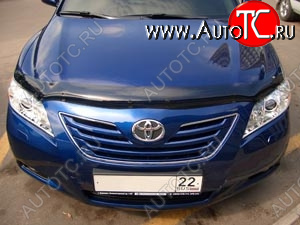 2 799 р. Дефлектор капота SIM Toyota Camry XV40 дорестайлинг (2006-2008)  с доставкой в г. Москва