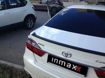 5 499 р. Лип спойлер INMAX  Toyota Camry ( XV50,  XV55) (2011-2018) дорестайлинг, 1-ый рестайлинг, 2-ой рестайлинг (неокрашенный)  с доставкой в г. Москва. Увеличить фотографию 2