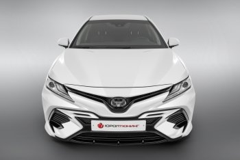 17 999 р. Накладка в центральный воздухозаборник переднего бампера Harius  Toyota Camry  XV70 (2017-2021) дорестайлинг (Неокрашенная)  с доставкой в г. Москва. Увеличить фотографию 2