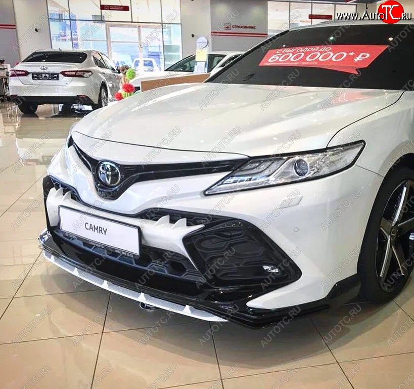 24 999 р. Решетка в передний бампер HEMMES Toyota Camry XV70 дорестайлинг (2017-2021) (неокрашенная)  с доставкой в г. Москва