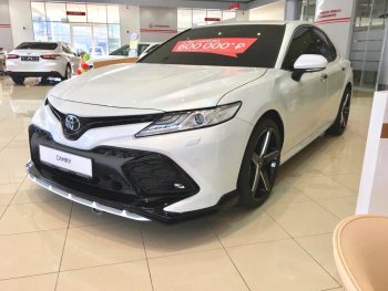 24 999 р. Решетка в передний бампер HEMMES Toyota Camry XV70 дорестайлинг (2017-2021) (неокрашенная)  с доставкой в г. Москва. Увеличить фотографию 2