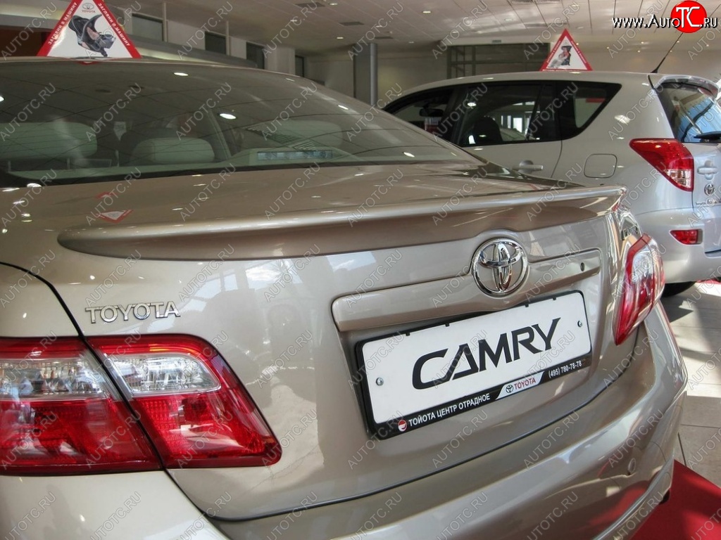 2 789 р. Лип спойлер ОEМ  Toyota Camry  XV40 (2009-2011) рестайлинг (Неокрашенный)  с доставкой в г. Москва