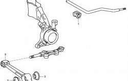 979 р. Полиуретановый сайлентблок реактивной тяги передней подвески Точка Опоры  Toyota Camry  V40 - Vista  седан  с доставкой в г. Москва. Увеличить фотографию 2