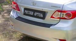 Защитная накладка на задний бампер RA Toyota (Тойота) Corolla (Королла)  E150 (2006-2010) E150 седан дорестайлинг