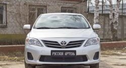 1 799 р. Защитная сетка решетки переднего бампера РА Toyota Corolla E150 седан рестайлинг (2009-2013)  с доставкой в г. Москва. Увеличить фотографию 4