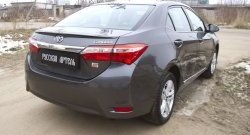 1 129 р. Защитная накладка на задний бампер RA  Toyota Corolla  E180 (2013-2019) дорестайлинг, рестайлинг  с доставкой в г. Москва. Увеличить фотографию 2