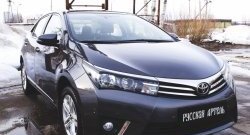 1 169 р. Реснички на фары RA Toyota Corolla E180 дорестайлинг (2013-2016) (Неокрашенные)  с доставкой в г. Москва. Увеличить фотографию 2