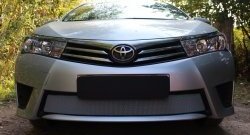 1 539 р. Сетка на бампер Russtal (хром)  Toyota Corolla  E180 (2013-2016) дорестайлинг  с доставкой в г. Москва. Увеличить фотографию 3