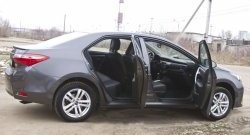 2 259 р. Накладки на порожки автомобиля RA  Toyota Corolla  E180 (2013-2019) дорестайлинг, рестайлинг  с доставкой в г. Москва. Увеличить фотографию 2