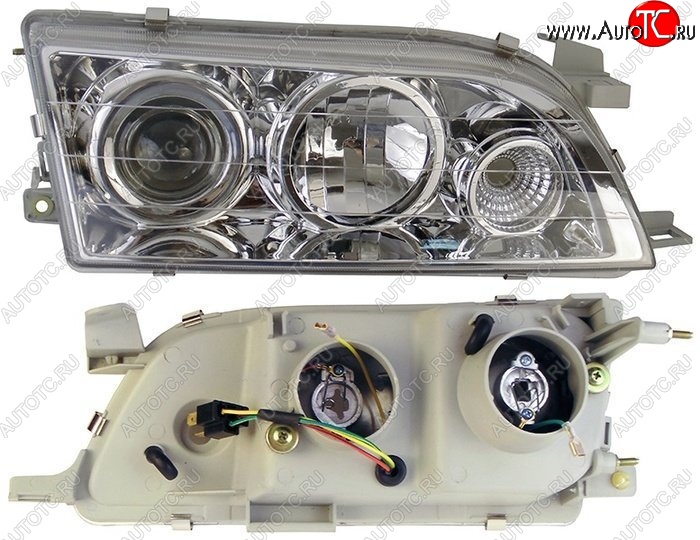 2 999 р. Правая фара SAT (диод/линза) Toyota Corolla E100 универсал (1991-2002)  с доставкой в г. Москва