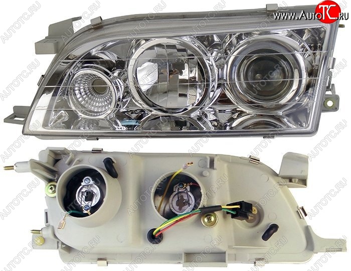 2 999 р. Левая фара SAT (хрусталь, линза)  Toyota Corolla  E100 (1991-2002) седан, универсал  с доставкой в г. Москва