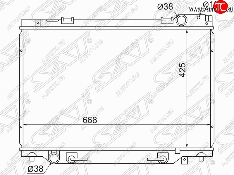 8 849 р. Радиатор двигателя SAT  Toyota Estima  XR10,XR20 - Estima Emina  XR10, XR20  с доставкой в г. Москва