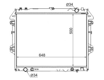 Радиатор двигателя SAT Toyota Fortuner AN50/AN60 дорестайлинг (2004-2008)