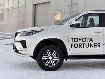 19 799 р. Защита переднего бампера (Ø63 мм, нержавейка) SLITKOFF  Toyota Fortuner  AN160 (2020-2025) рестайлинг  с доставкой в г. Москва. Увеличить фотографию 4